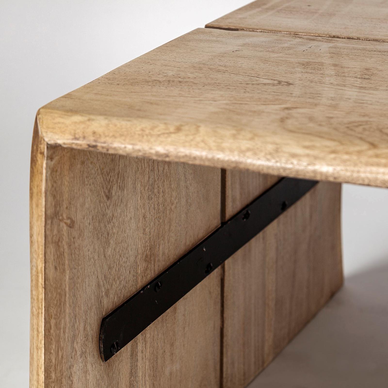 Mercana San Andreas 48x30.5 Rectangular Brown Solid Wood Top and Base Coffee Table Clearance