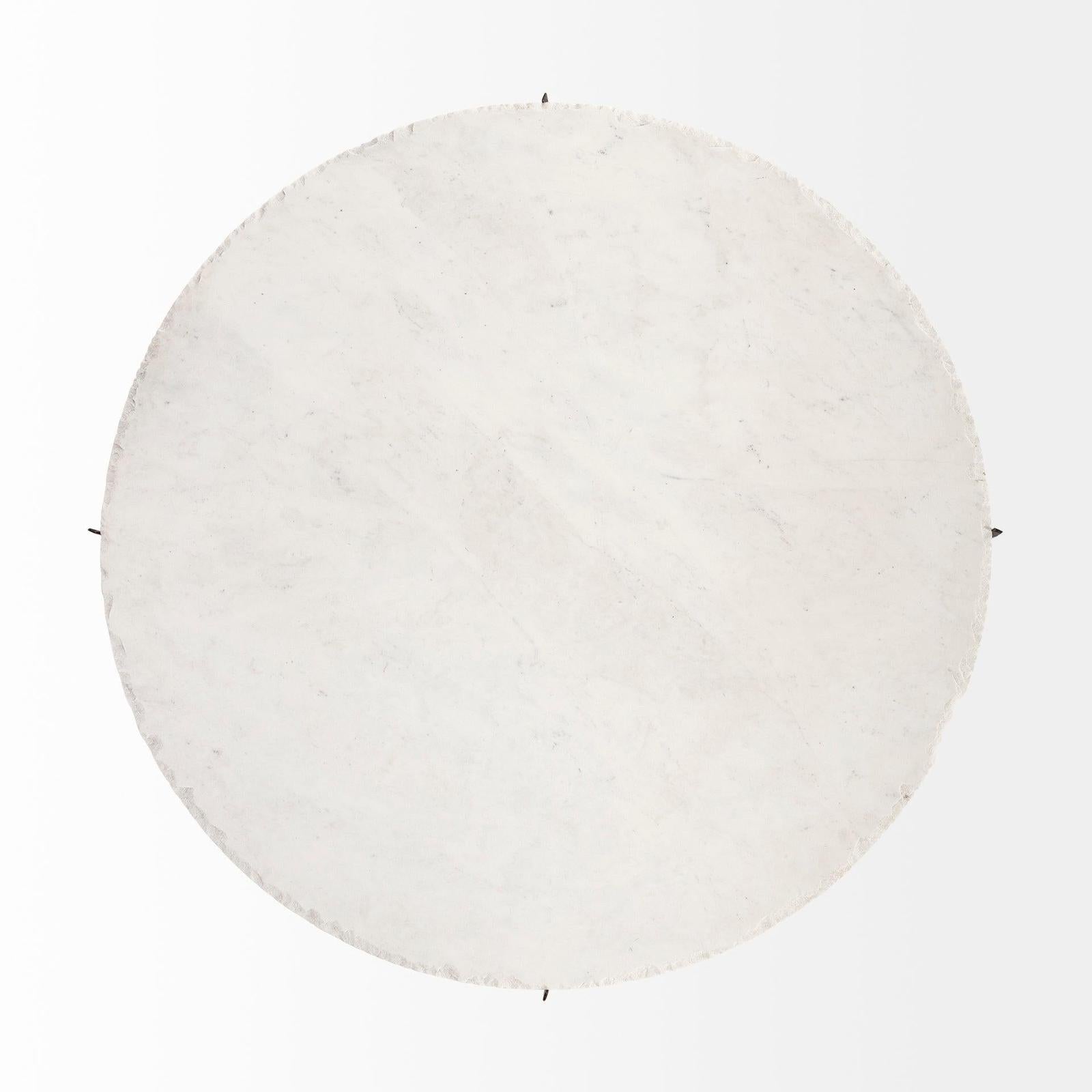 Mercana Reinhold Round Metal Base Coffee Table
