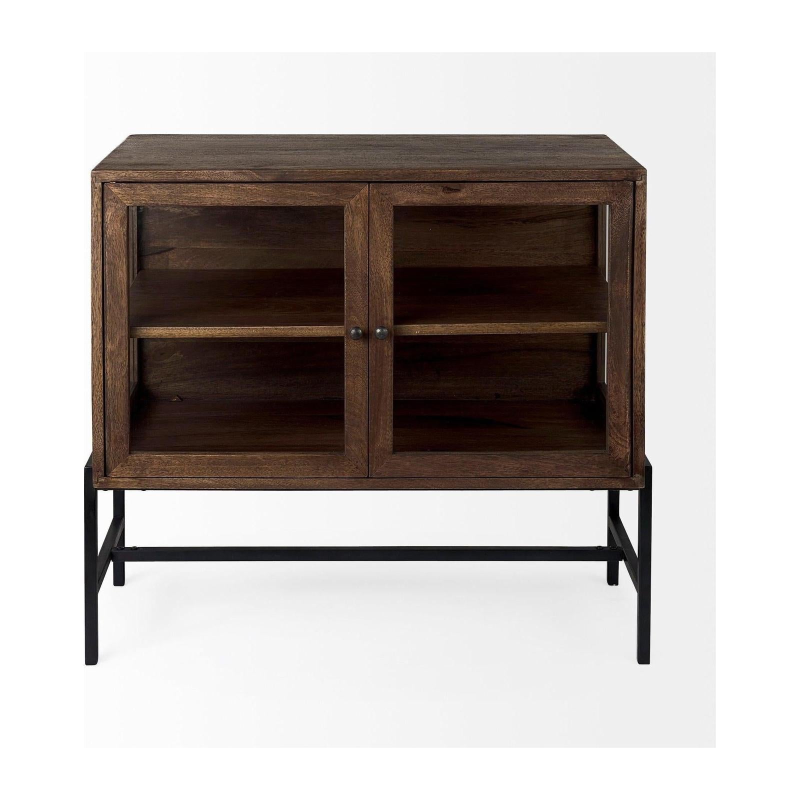 Mercana Arelius Glass Doors Accent Cabinet