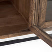 Mercana Arelius Black Metal Base w/ 4 Glass Cabinet Doors Sideboard