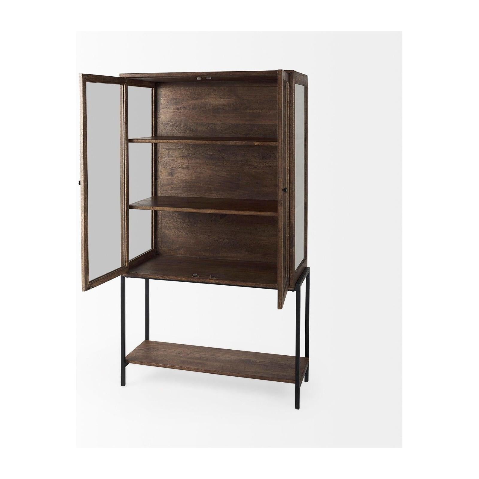 Mercana Arelius Wood Display Cabinet