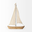 Mercana Tartane Brown/Cream Nautical Inspired Sailboat