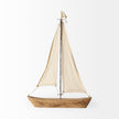Mercana Tartane Brown/Cream Nautical Inspired Sailboat