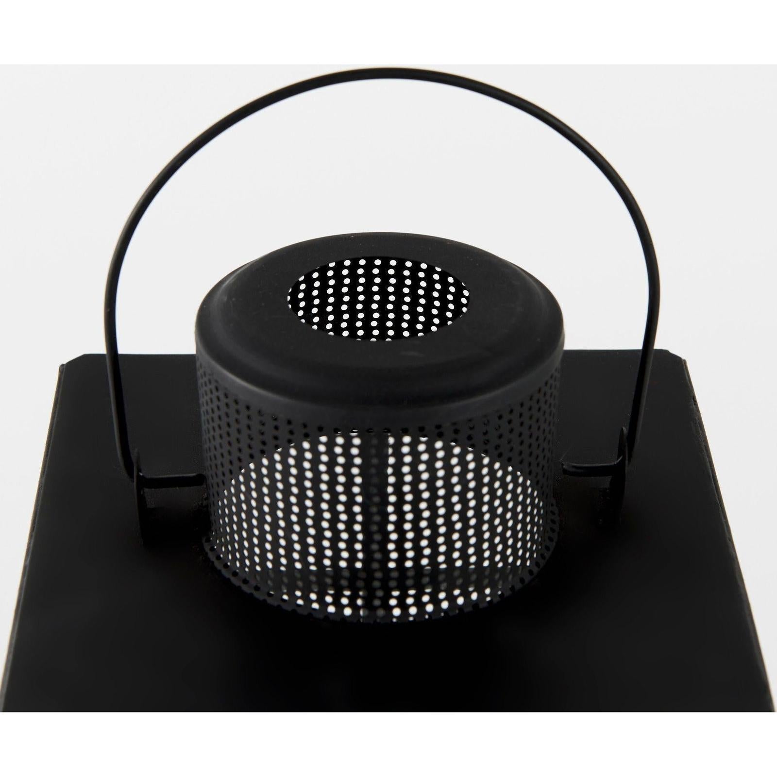 Mercana Gamfield Black Metal and Glass Lantern