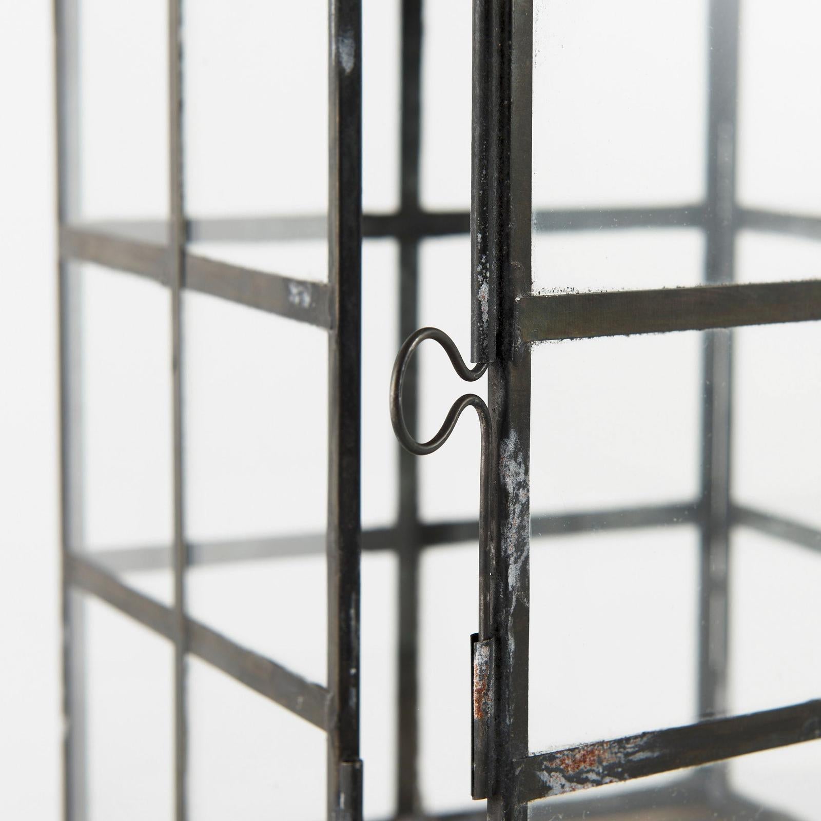 Mercana Gamfield Black Metal and Glass Lantern