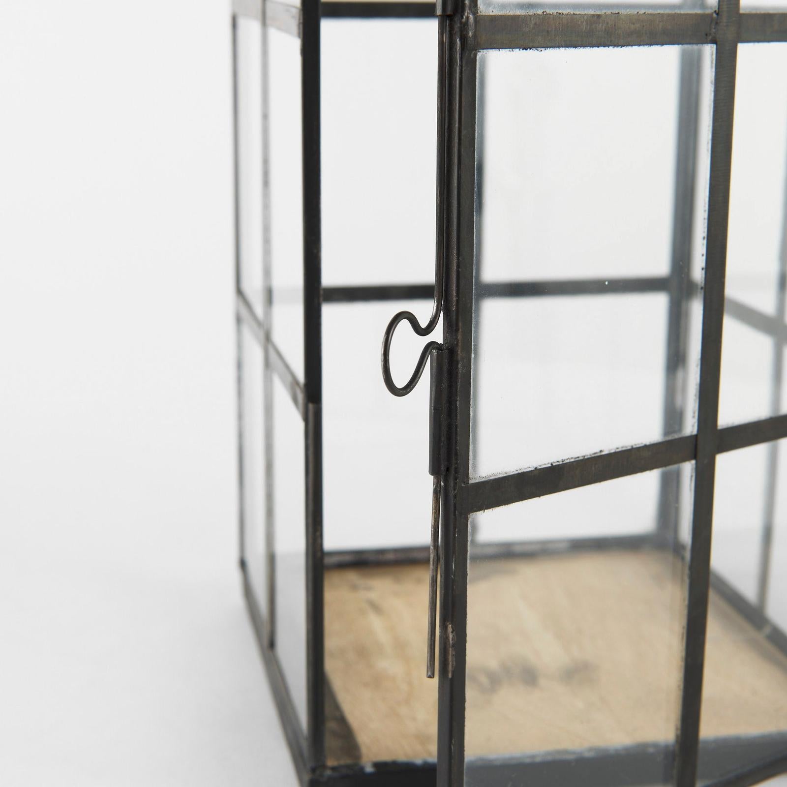 Mercana Gamfield Black Metal and Glass Lantern