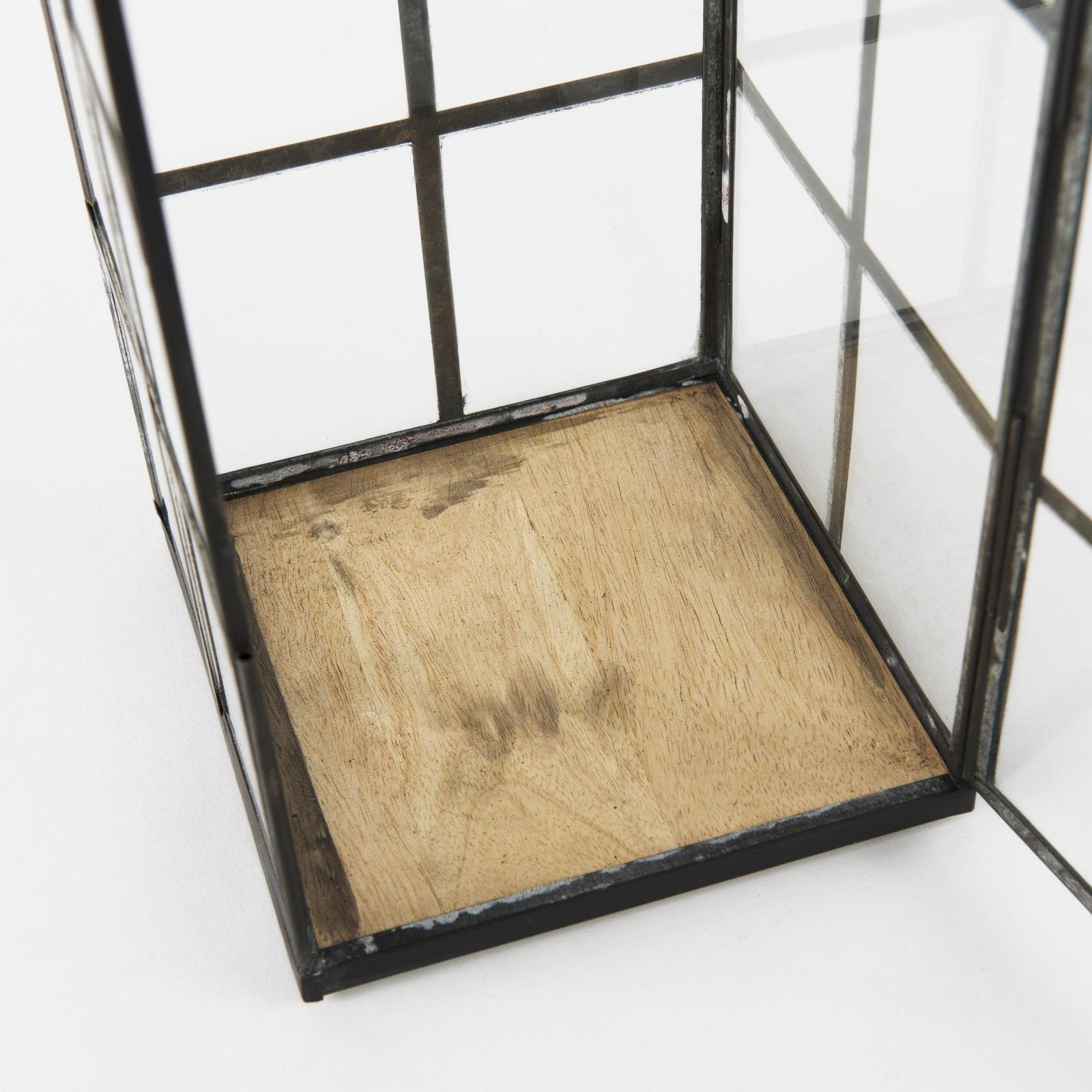 Mercana Gamfield Black Metal and Glass Lantern