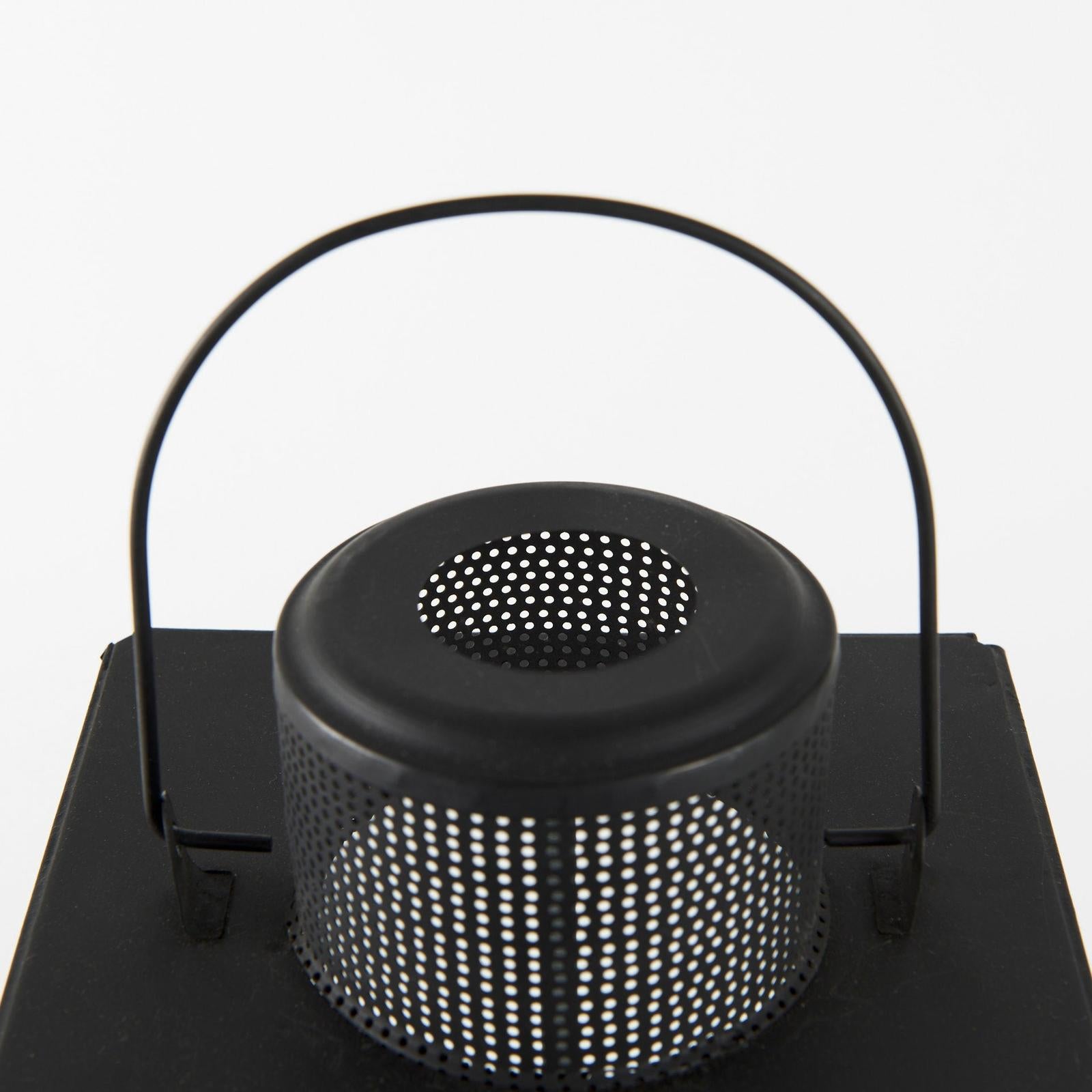 Mercana Gamfield Black Metal and Glass Lantern