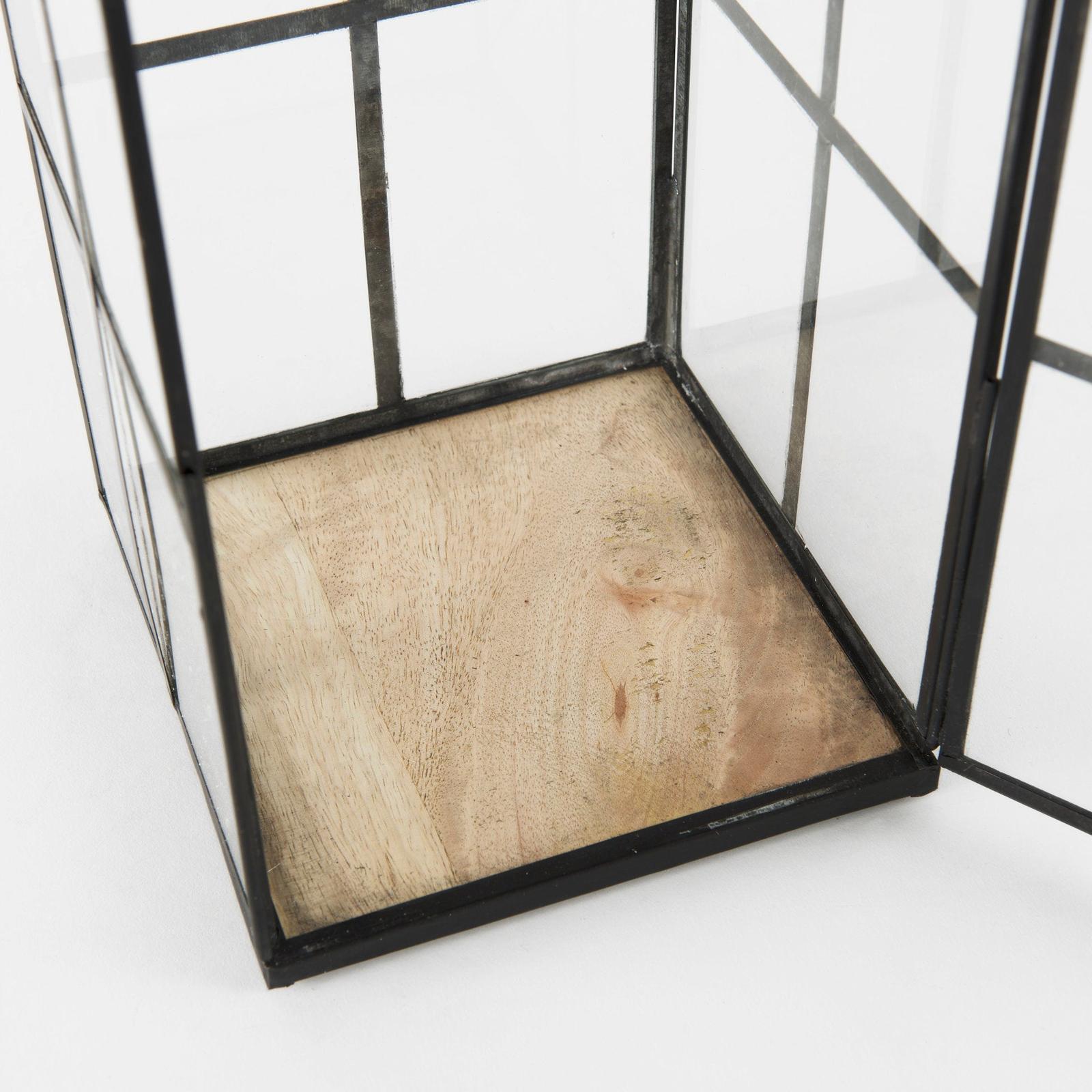Mercana Gamfield Black Metal and Glass Lantern