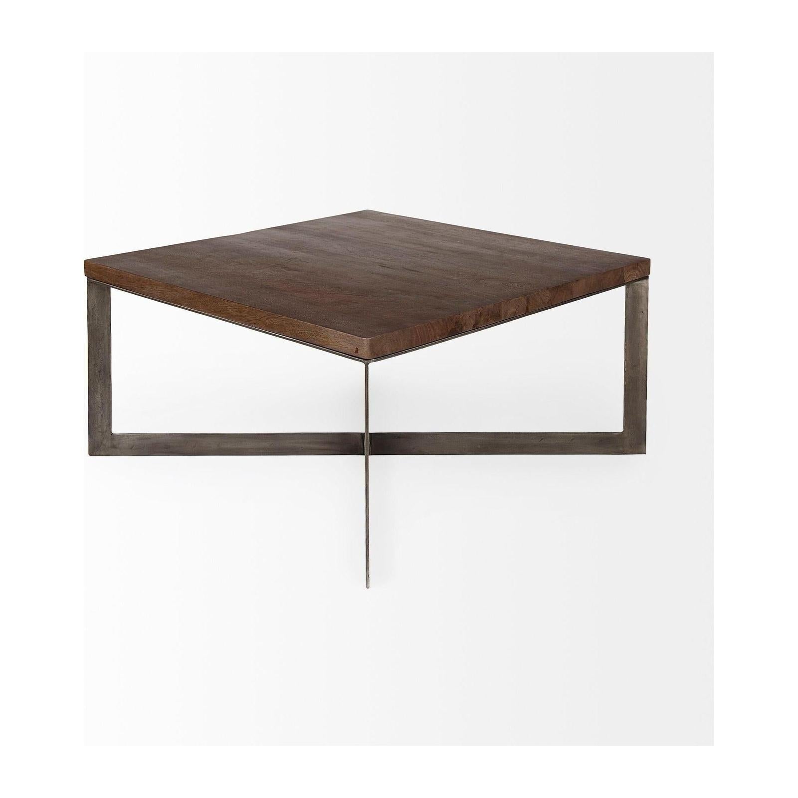Mercana Faye Metal Base Square Coffee Table