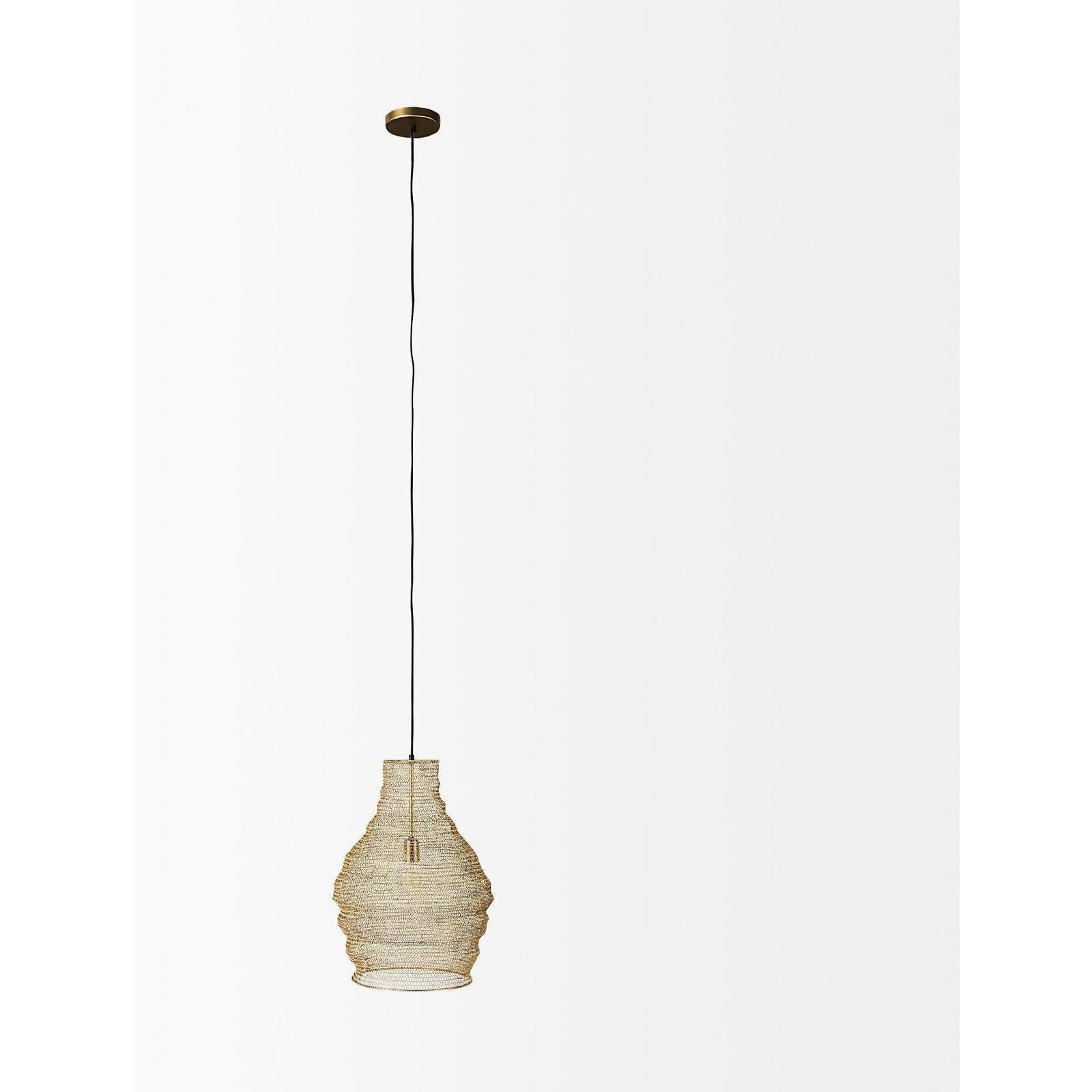 Mercana Halycon Gold Mesh and Iron Pendant Light
