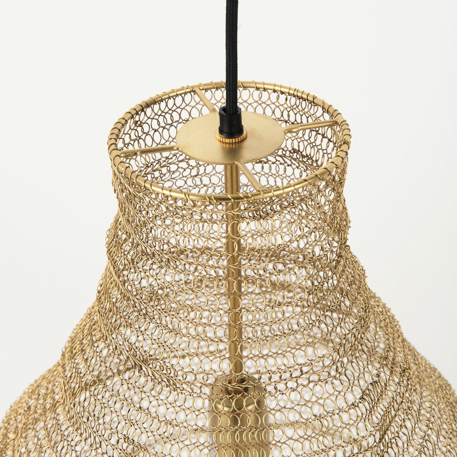 Mercana Halycon Gold Mesh and Iron Pendant Light