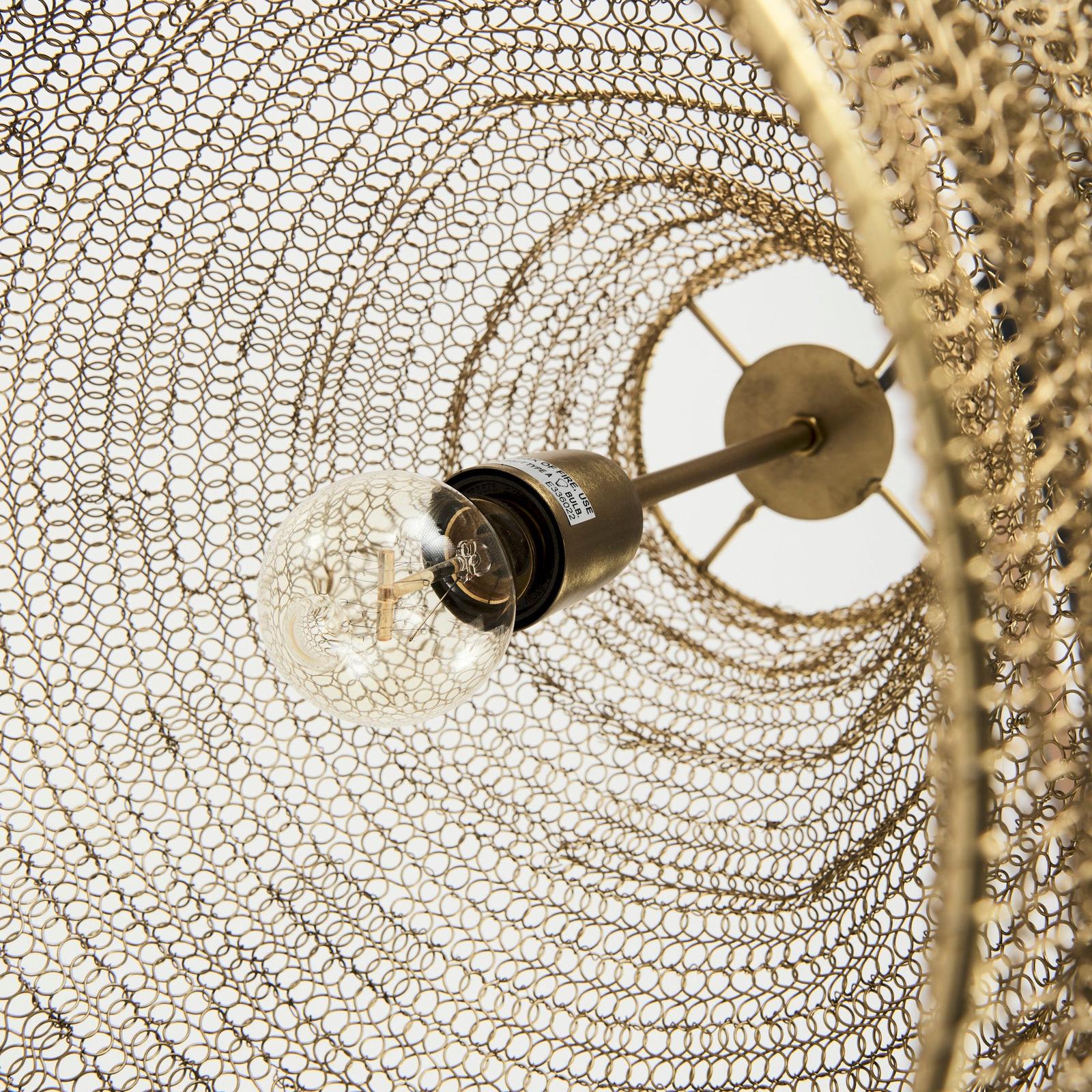 Mercana Halycon Gold Mesh and Iron Pendant Light