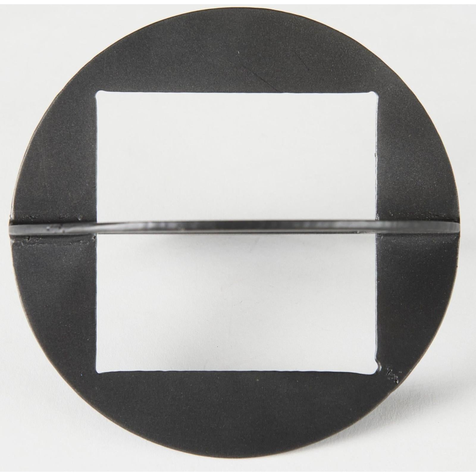 Mercana Cusco Black Iron Small Gunmetal Geometric Decorative Object Clearance