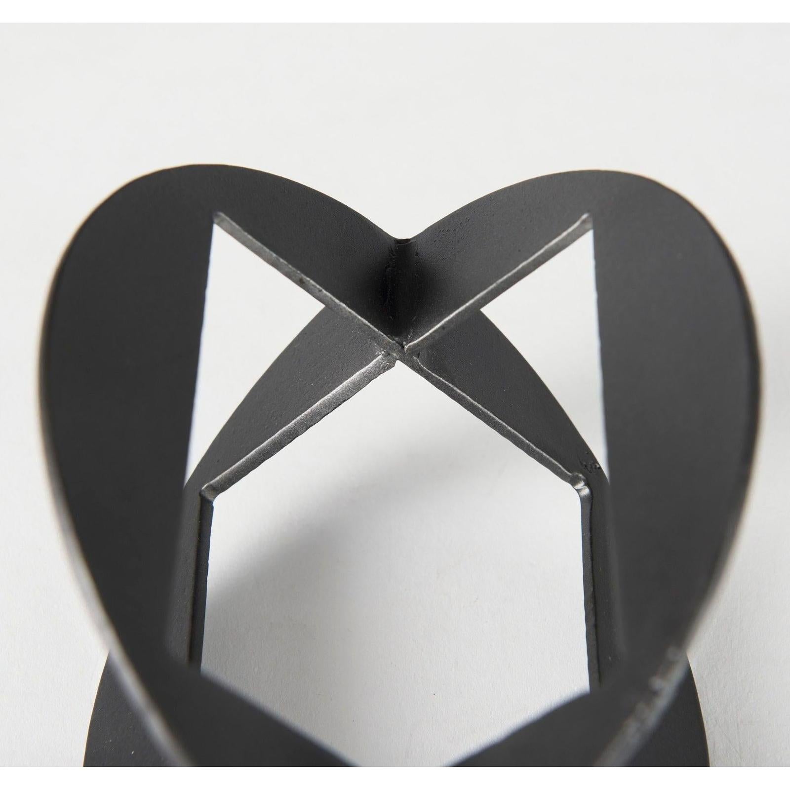 Mercana Cusco Black Iron Small Gunmetal Geometric Decorative Object Clearance