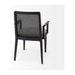 Mercana Clara Wood W/ Cream Fabric Seat and Cane Back Dining Chair