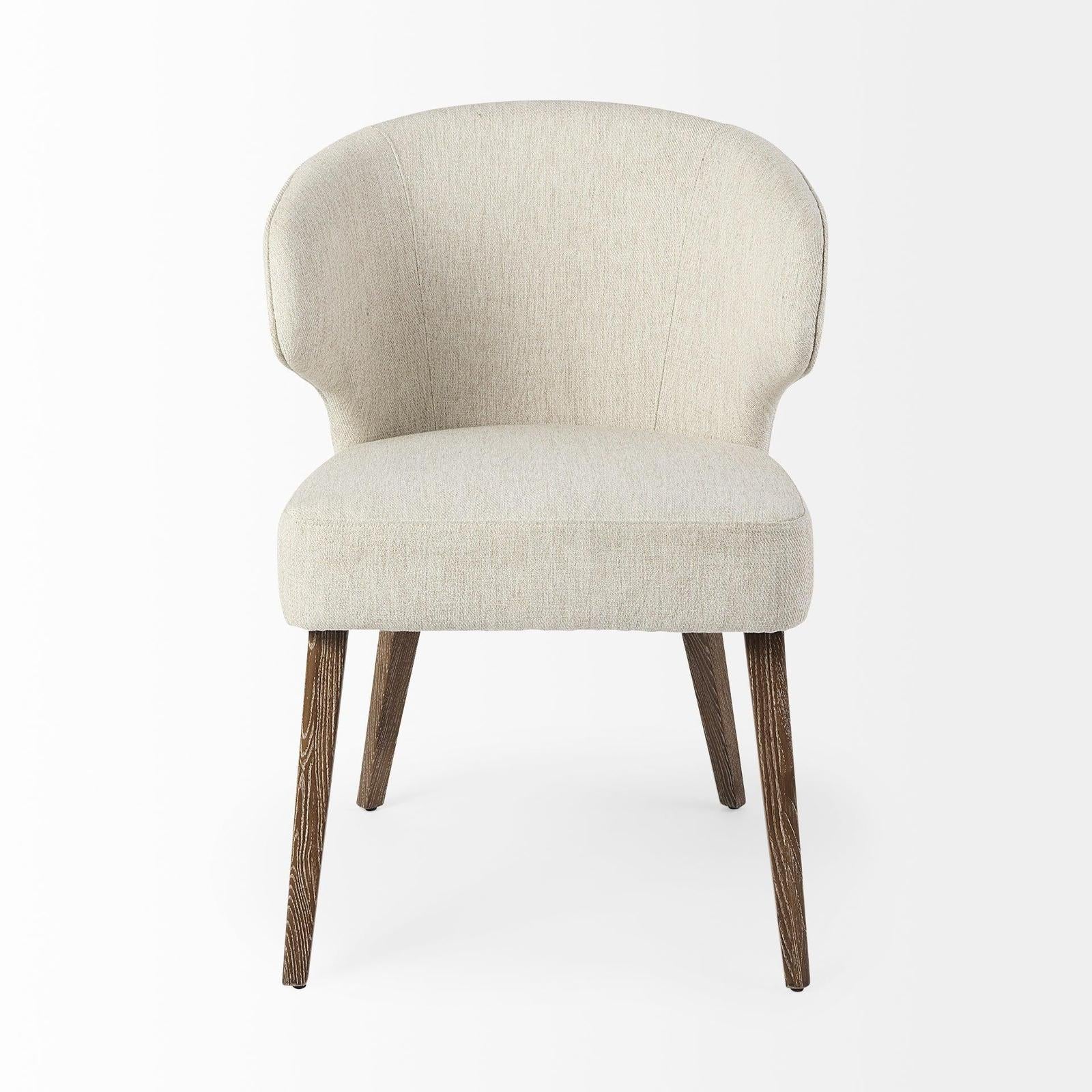 Mercana Niles Wooden Legs Wingback Dining Chair