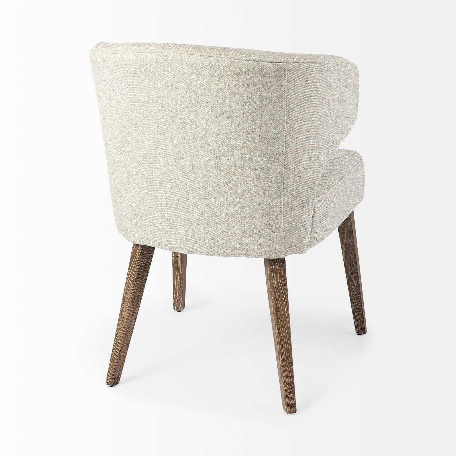 Mercana Niles Wooden Legs Wingback Dining Chair