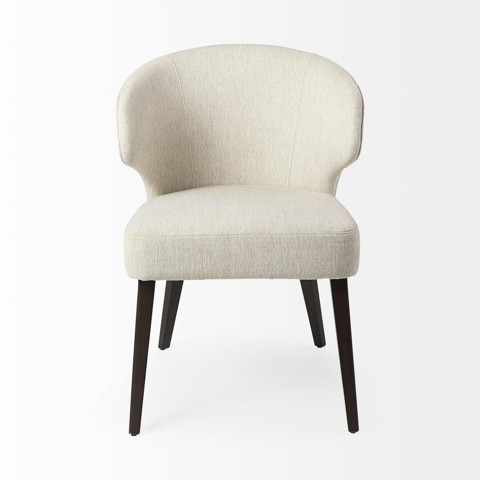 Mercana Niles Wooden Legs Wingback Dining Chair