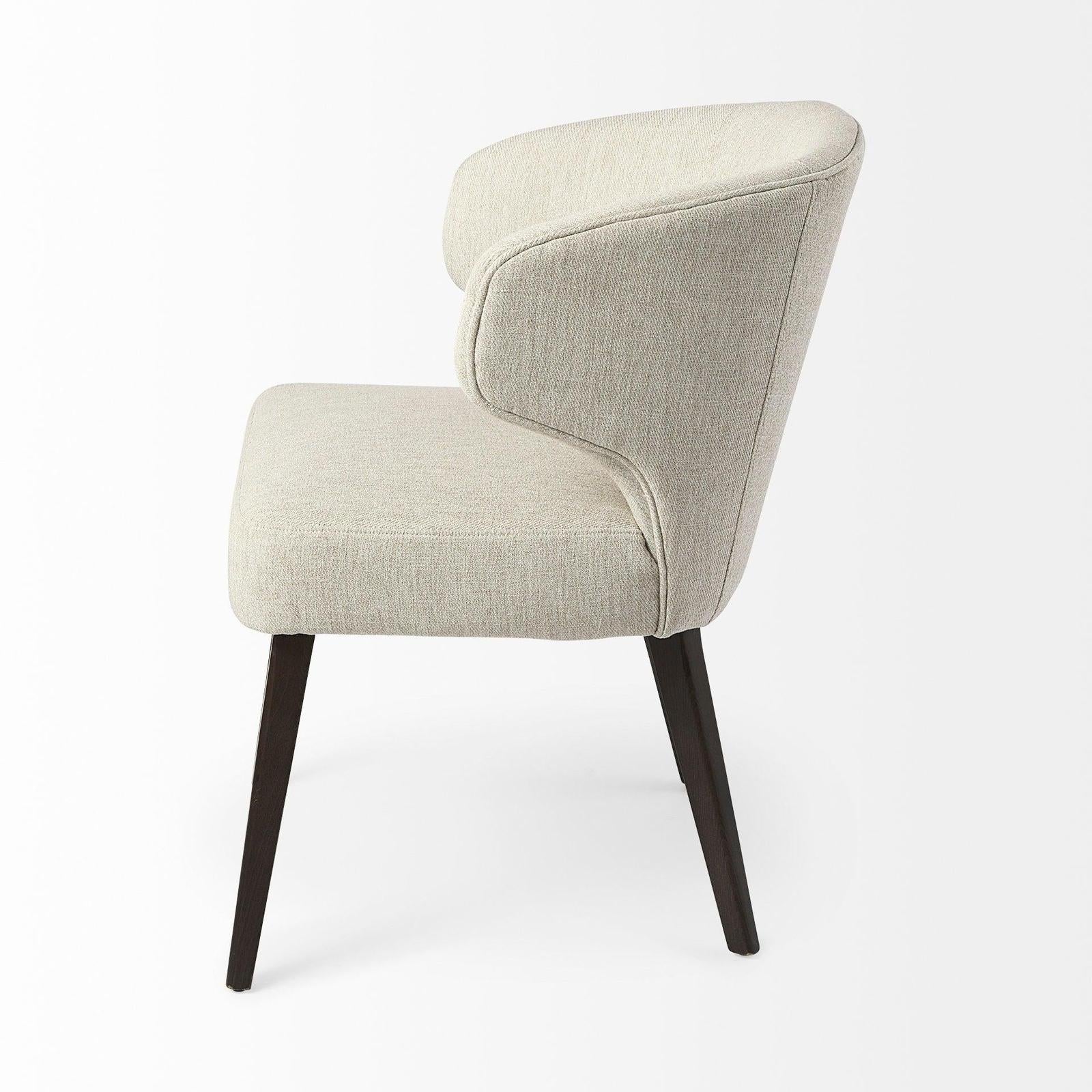 Mercana Niles Wooden Legs Wingback Dining Chair