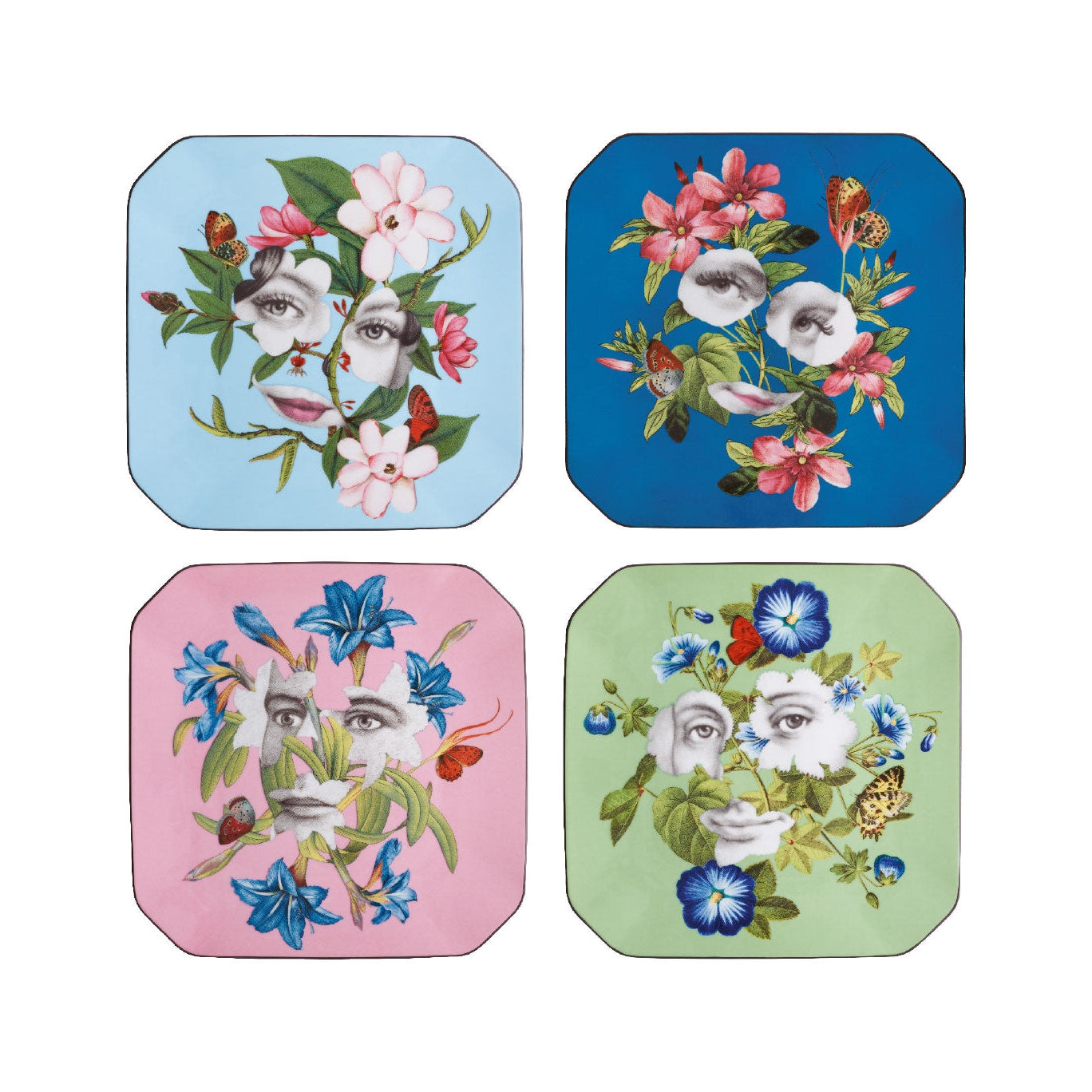 Vista Alegre Fete Vos Jeux Dessert Plates by Christian Lacroix - Set 4