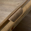 Mercana Sonny Brown Wood and Wicker Square Trays - Set of 2 Clearance