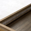 Mercana Sonny Brown Wood and Wicker Square Trays - Set of 2 Clearance