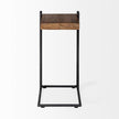 Mercana Maddox Medium Brown Wood w/ Black Metal End/Side Table