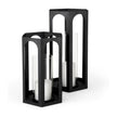Mercana Balley Matte Black Metal Hexagonal Candle Holder Lanterns - Set of 2