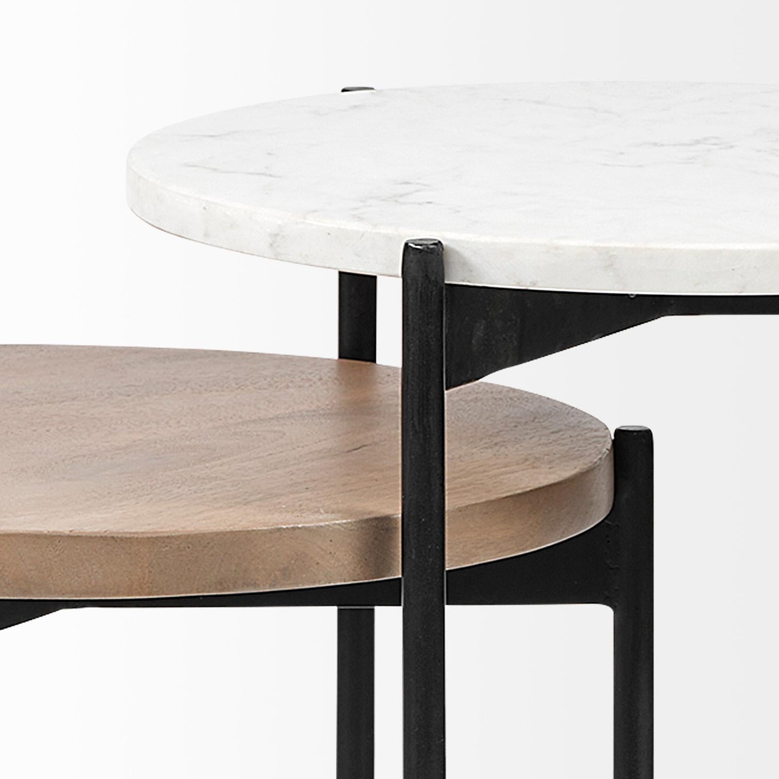 Mercana Larkin Marble & Nesting End/Side Tables