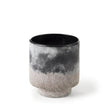 Mercana Squally Black/Brown Glass Ombre Textured Vase