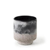 Mercana Squally Black/Brown Glass Ombre Textured Vase