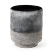 Mercana Squally Black/Brown Glass Ombre Textured Vase