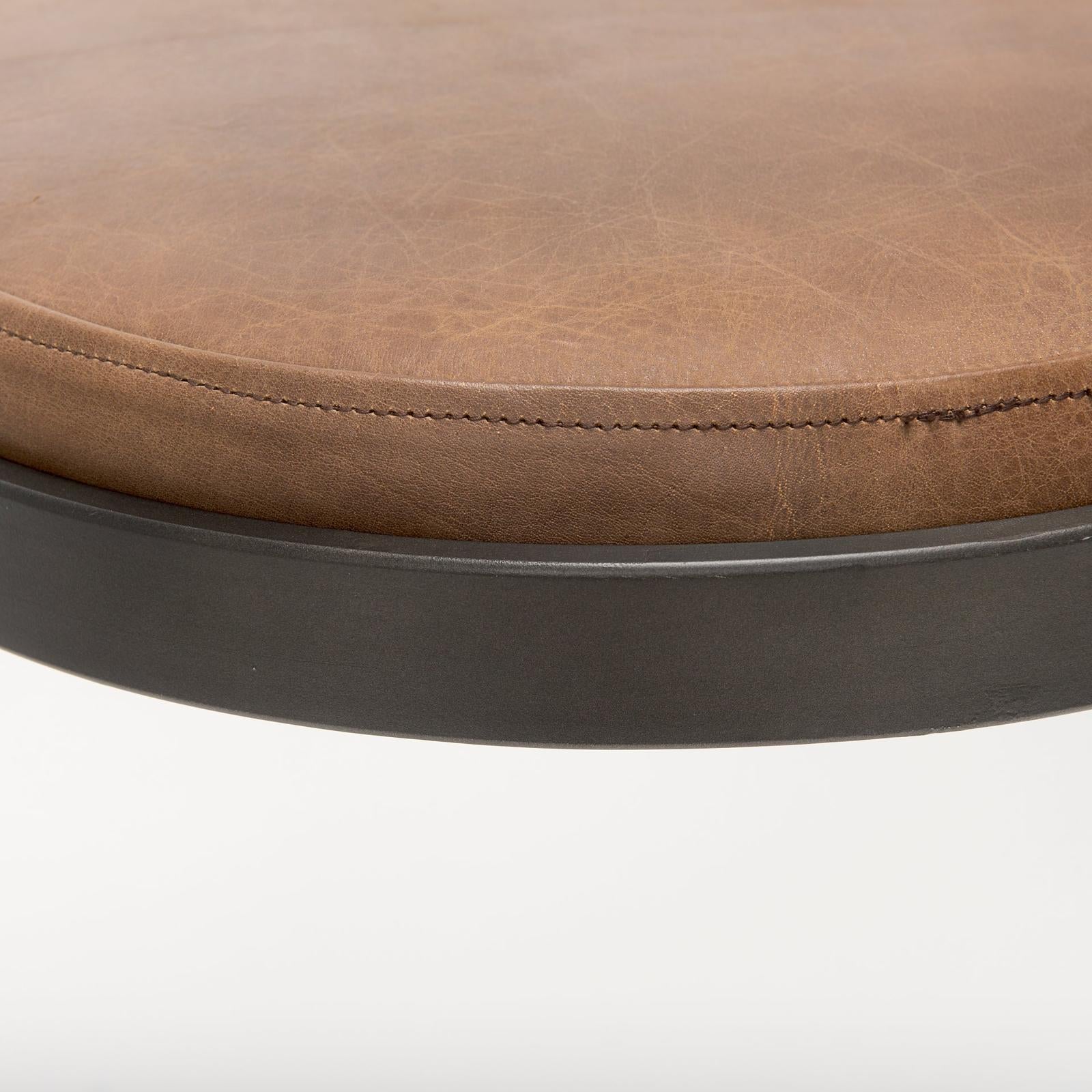 Mercana Tyson Leather W/ Metal Frame Counter Stool