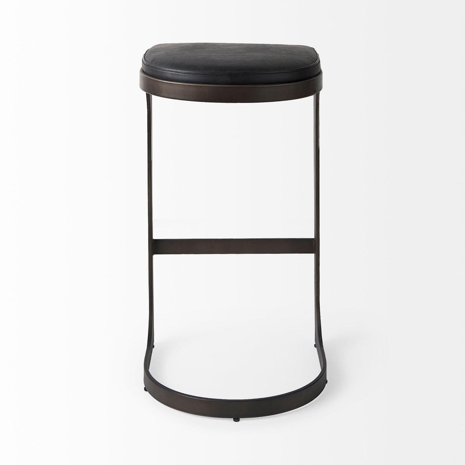 Mercana Tyson Leather W/ Metal Frame Bar Stool Clearance