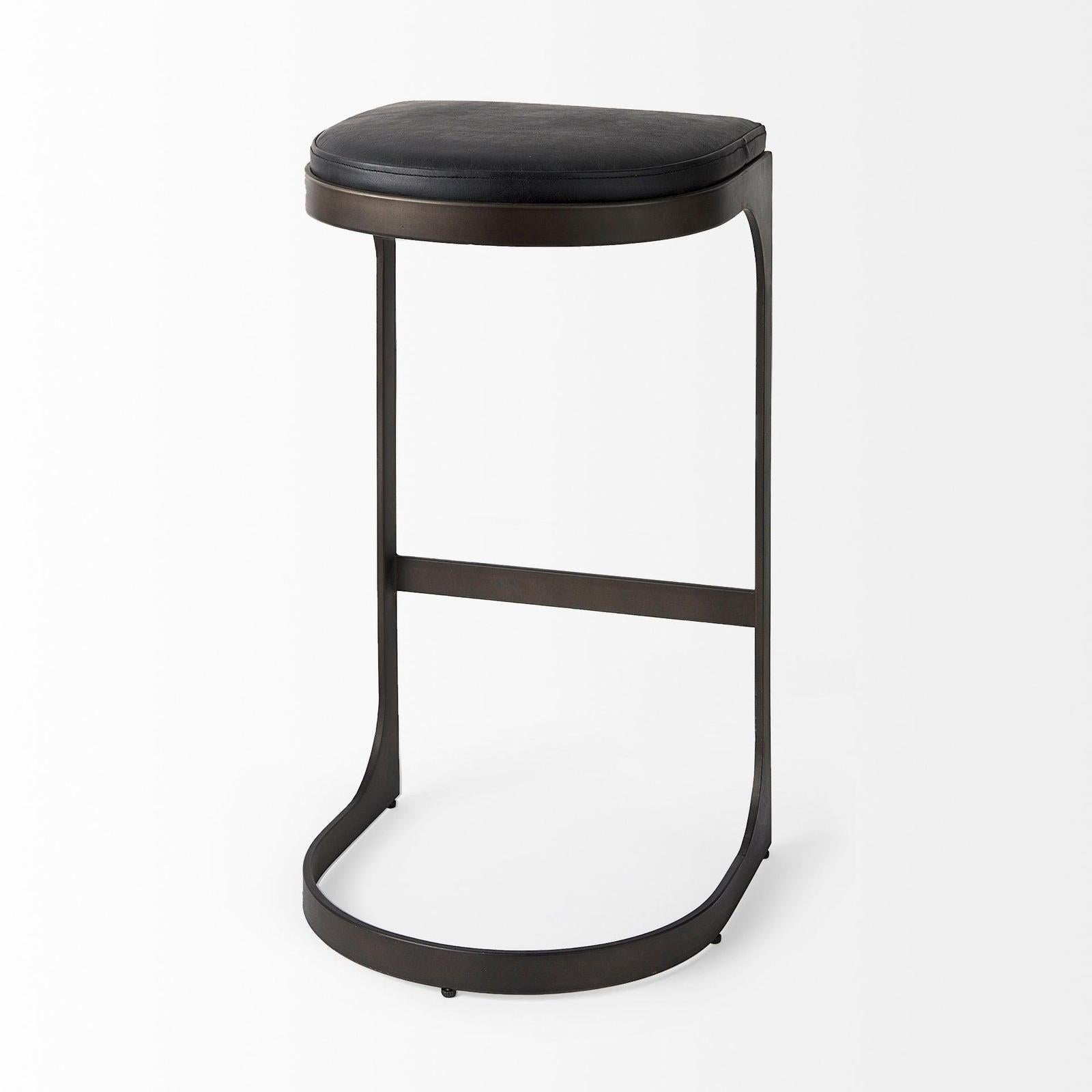 Mercana Tyson Leather W/ Metal Frame Bar Stool Clearance