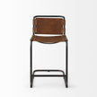 Mercana Berbick Medium Brown Leather W/ Iron Frame Counter Stool