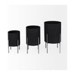 Mercana Claypoole Black Plant Stands - Set of 3 Clearance