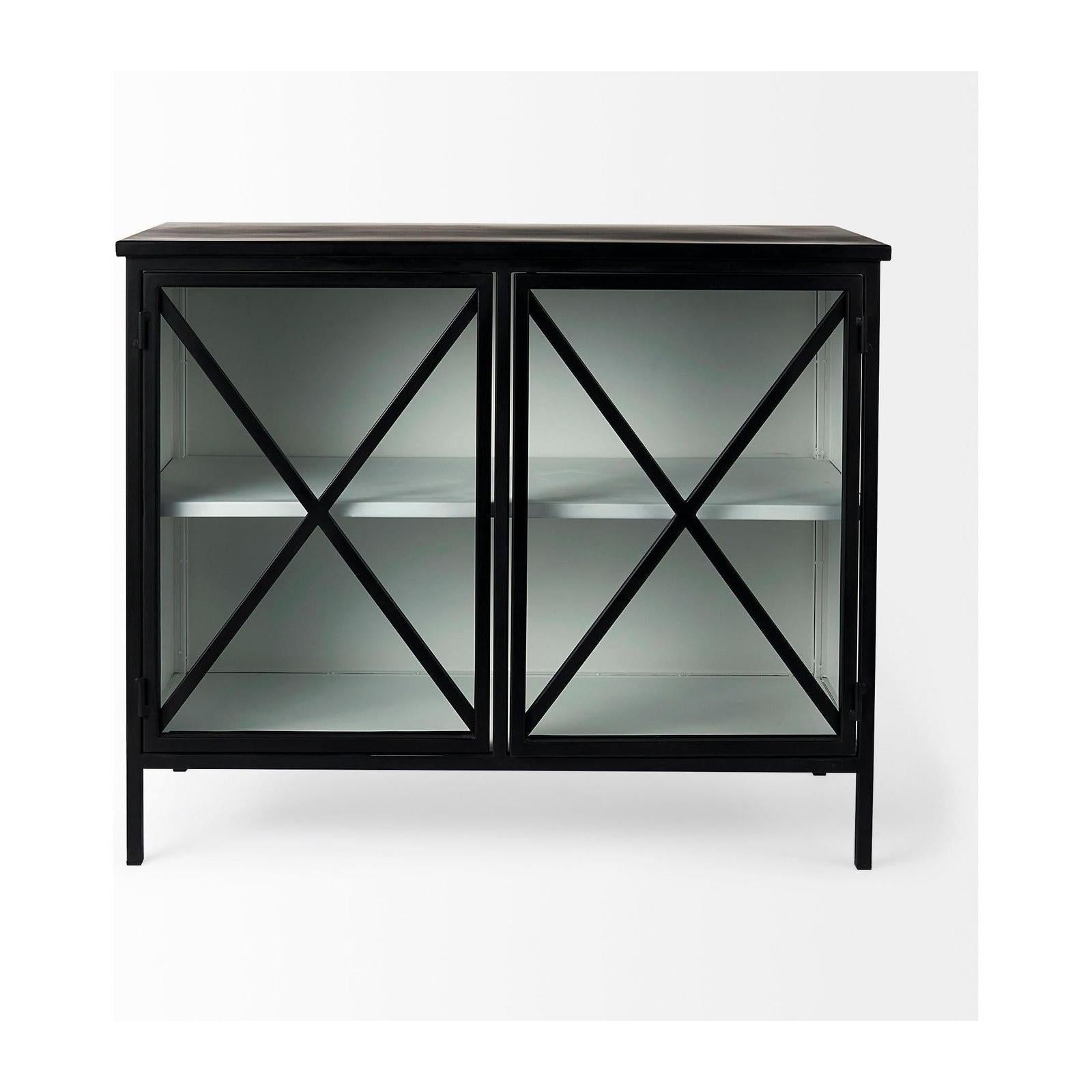 Mercana Aurelia Two Door Glass Cabinet Clearance