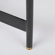 Mercana Marquisa Light Brown Wood W/ Black Metal Base Nesting Side Tables- Set of 2