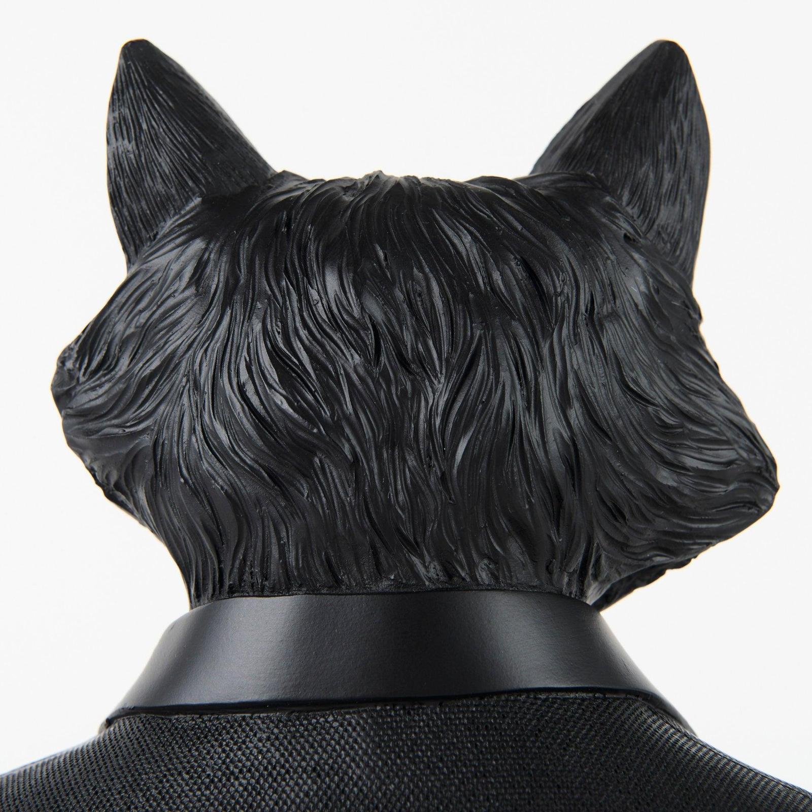Mercana Murray Black Painted Resin Fox in a Suit Bust