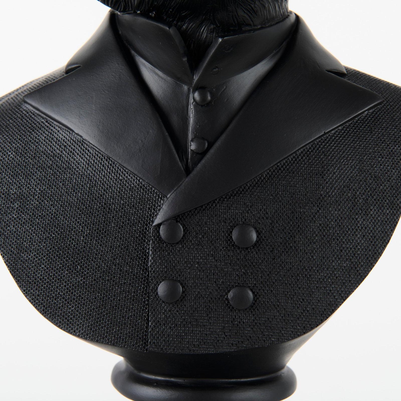 Mercana Murray Black Painted Resin Fox in a Suit Bust