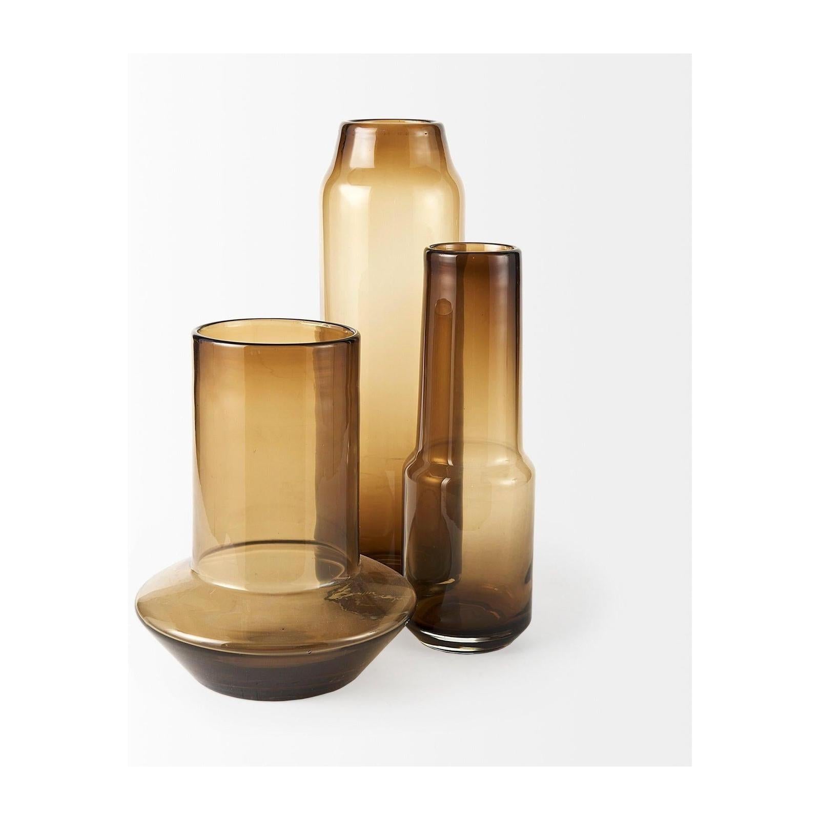 Mercana Amrita Golden Brown Glass Vase