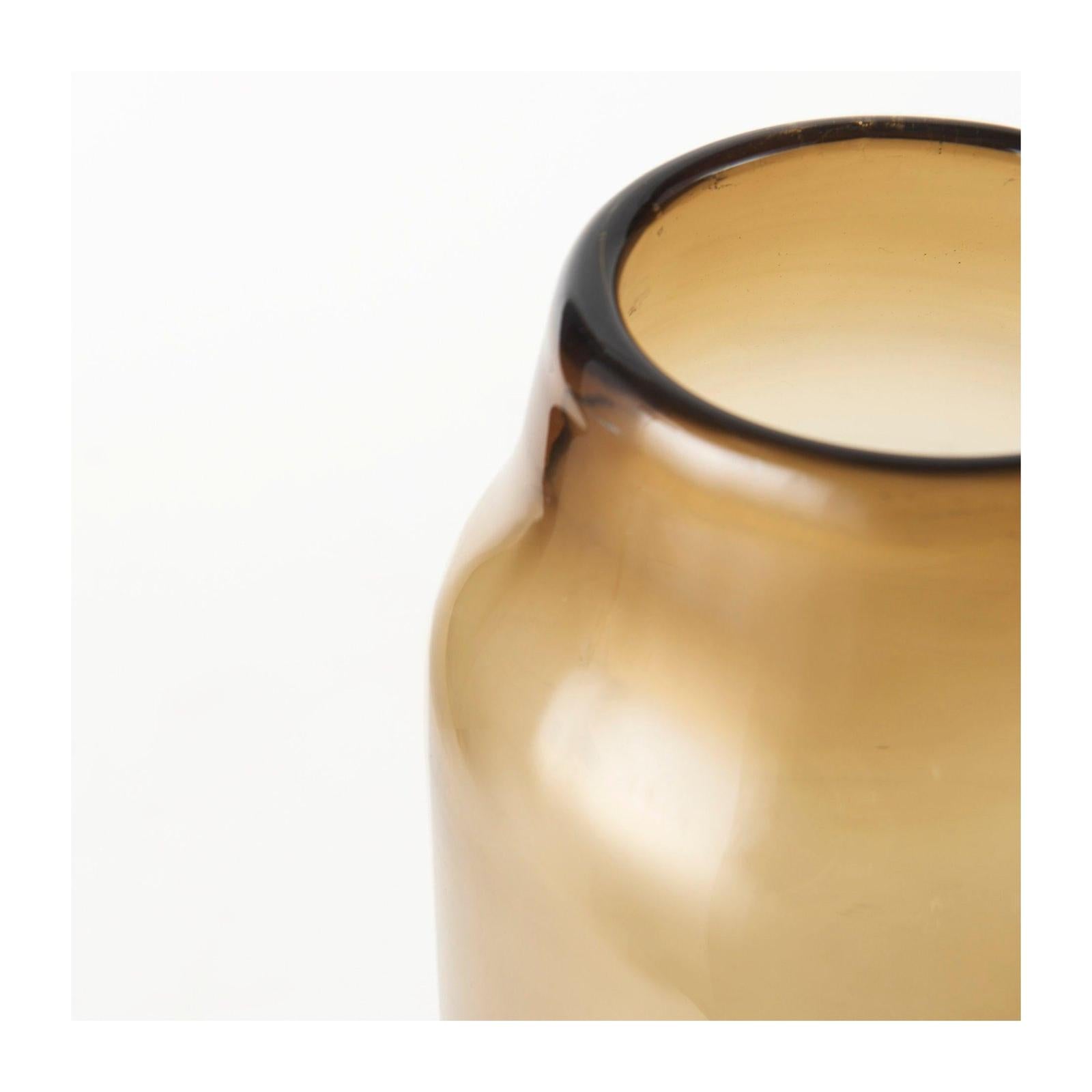 Mercana Amrita Golden Brown Glass Vase