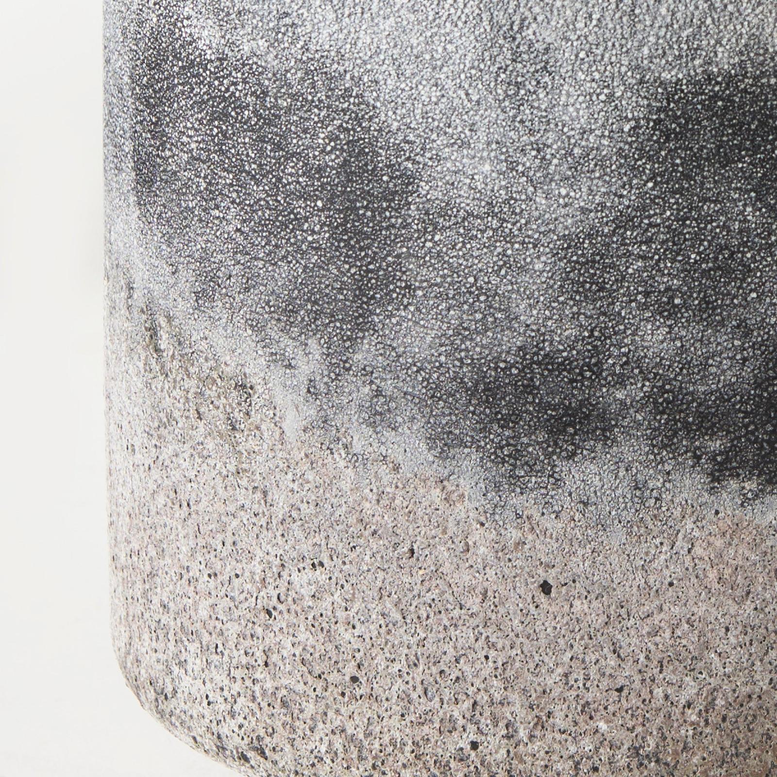 Mercana Squally Black/Brown Glass Ombre Textured Vase