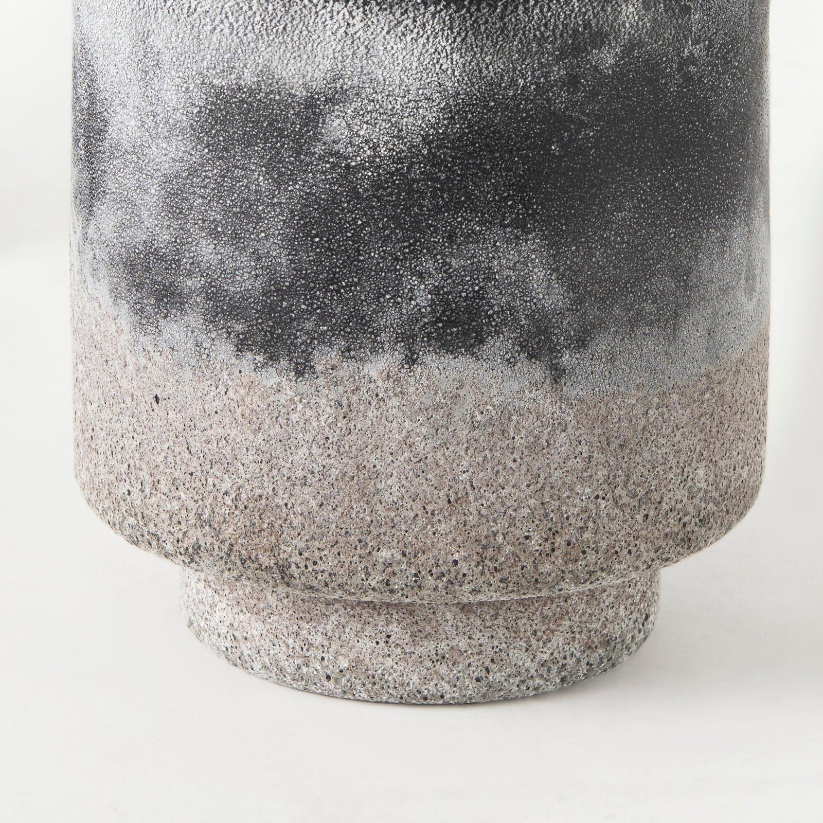 Mercana Squally Black/Brown Glass Ombre Textured Vase