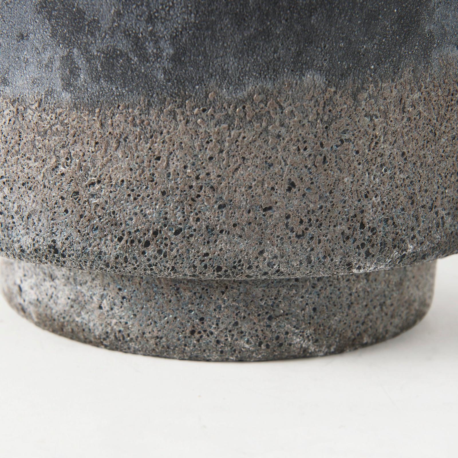 Mercana Squally Black/Brown Glass Ombre Textured Vase