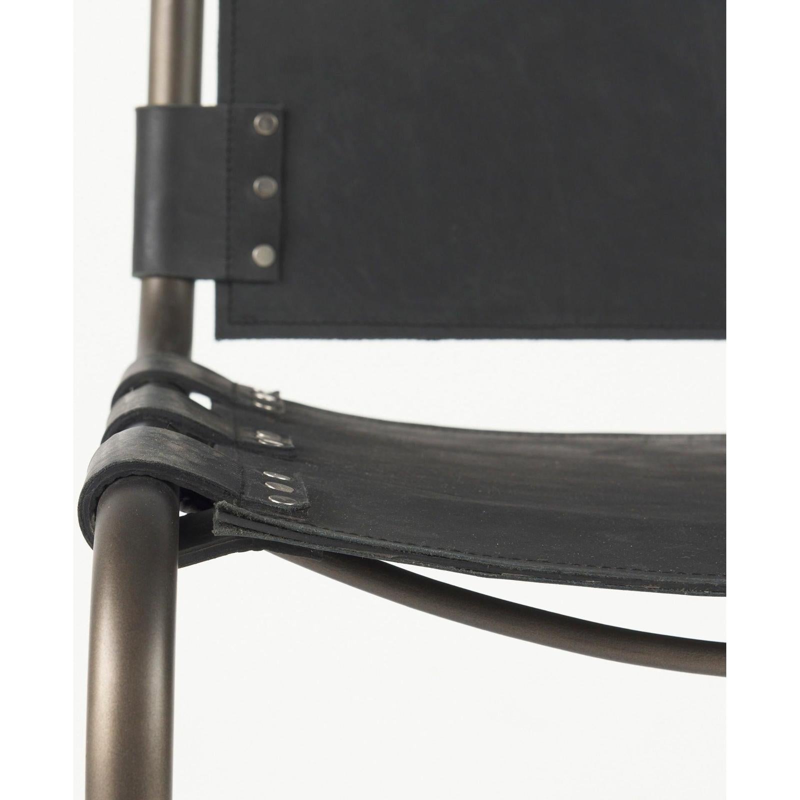 Mercana Berbick Black Leather W/ Iron Frame Counter Stool Clearance