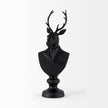 Mercana Mozart Black Painted Resin Deer Bust