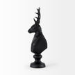 Mercana Mozart Black Painted Resin Deer Bust